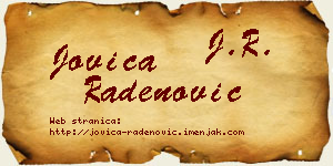 Jovica Radenović vizit kartica